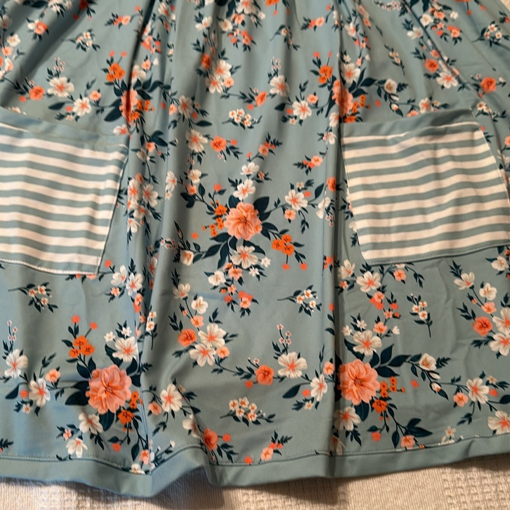 NWT MILLIE LOVES LILY Mini Garden Pocket A-Line Dress &Stripe Leggings. - Picture 4 of 10